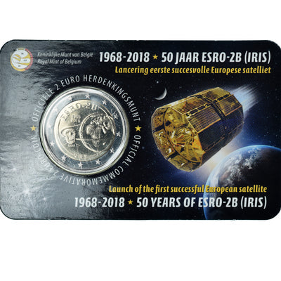 Belgique, 
            
               2 Euro, 
            
               Satellite ESRO-2B