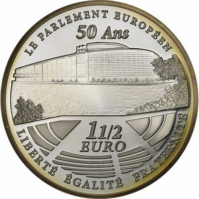 France, 
            
               1-1/2 Euro, 
            
               Le Parlement Européen