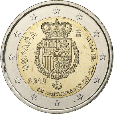 Espagne, 
            
               2 Euro, 
            
               2018