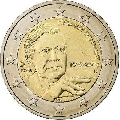 République fédérale allemande, 
            
               2 Euro, 
            
               Helmut Schmidt