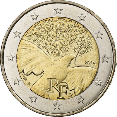 France, 
            
               2 Euro, 
            
               Construction de la paix