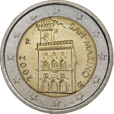 Saint Marin , 
            
               2 Euro, 
            
               2002