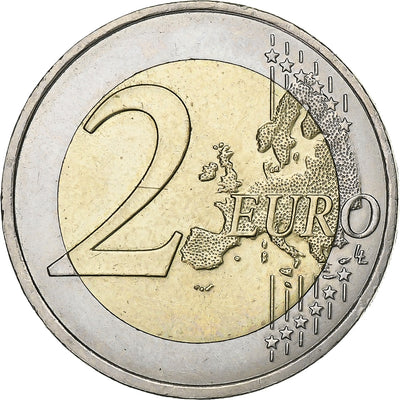 France, 
            
               2 Euro, 
            
               Centenaire du décès d'Auguste Rodin