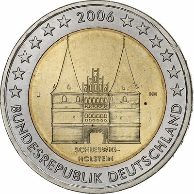 République fédérale allemande, 
            
               2 Euro, 
            
               Schleswig Holstein castle