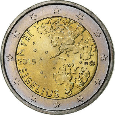 Finlande, 
            
               2 Euro, 
            
               Jean Sibelius