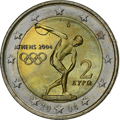 Grèce, 
            
               2 Euro, 
            
               2004