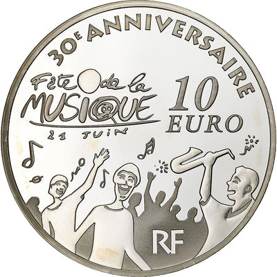 France, 
            
               10 Euro, 
            
               Europa - 30e anniversaire fête de la musique