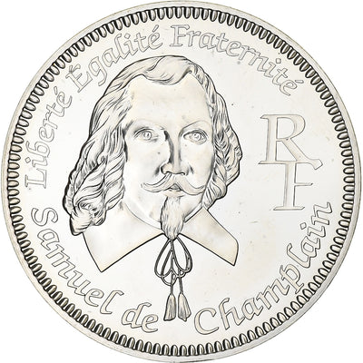 France, 
            
               1/4 Euro, 
            
               Samuel De Champlain