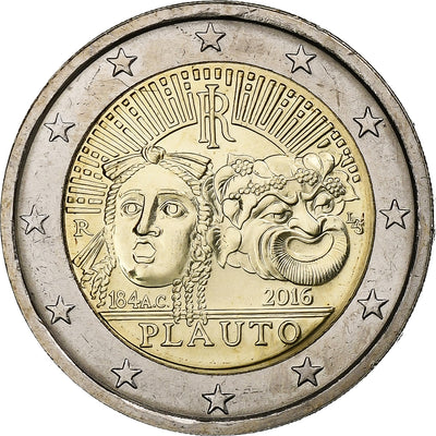 Italie, 
            
               2 Euro, 
            
               Plautus