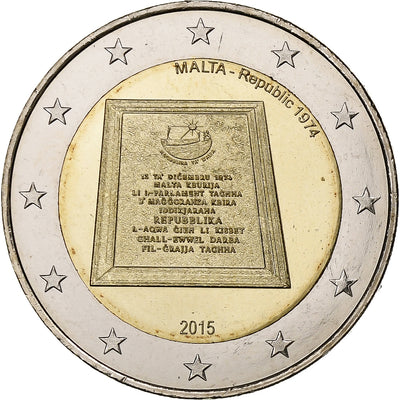 Malte, 
            
               2 Euro, 
            
               Republic of Malta 1974