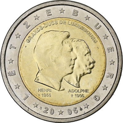 Luxembourg, 
            
               2 Euro, 
            
               Henri and Adolphe