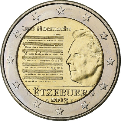 Luxembourg, 
            
               2 Euro, 
            
               Henri I National Anthem