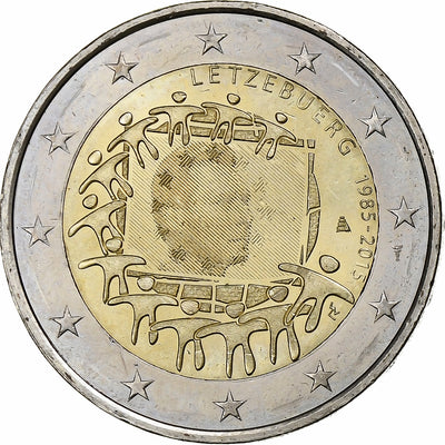 Luxembourg, 
            
               2 Euro, 
            
               30 Years of European Union Flag