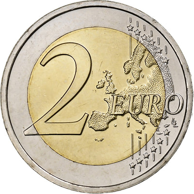 Pays-Bas, 
            
               2 Euro, 
            
               30 Years of European Union Flag