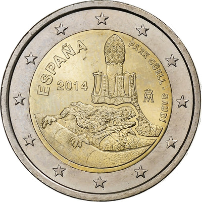 Espagne, 
            
               2 Euro, 
            
               Park Güell