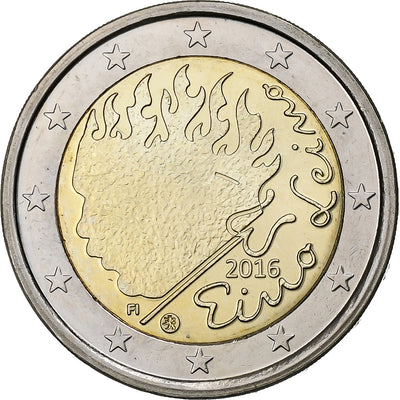 Finlande, 
            
               2 Euro, 
            
               Eino Leino