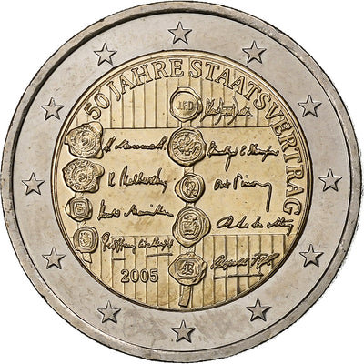 Autriche, 
            
               2 Euro, 
            
               Austrian State Treaty