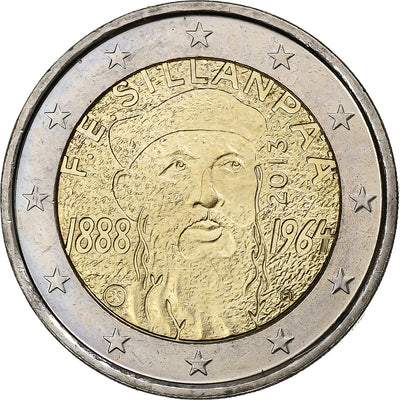 Finlande, 
            
               2 Euro, 
            
               Frans Eemil Sillanpää