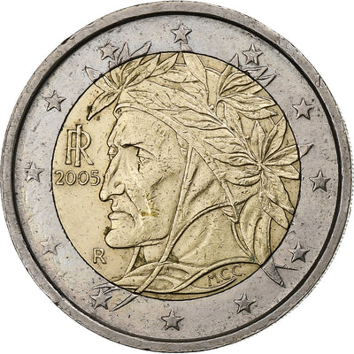 Italie, 
            
               2 Euro, 
            
               Raffaello of Dante Alighieri