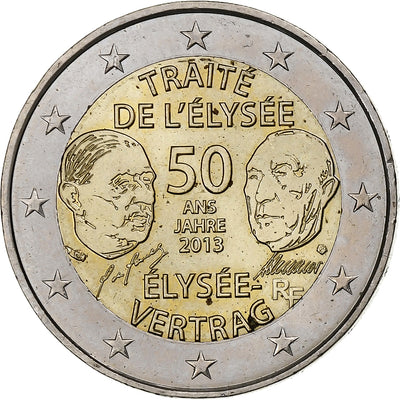 France, 
            
               2 Euro, 
            
               Élysée Treaty