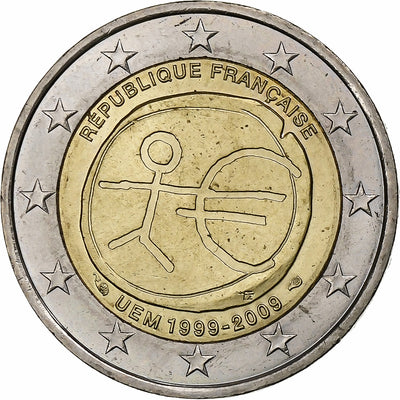 France, 
            
               2 Euro, 
            
               10 Years of EMU