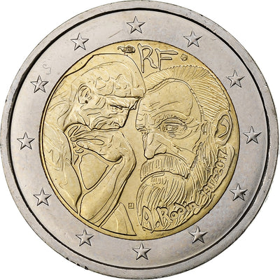 France, 
            
               2 Euro, 
            
               Auguste Rodin