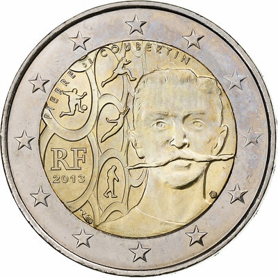 France, 
            
               2 Euro, 
            
               Pierre de Coubertin