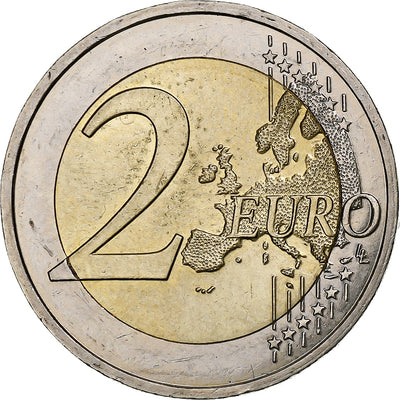 France, 
            
               2 Euro, 
            
               Pink ribbon