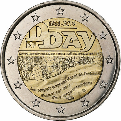 France, 
            
               2 Euro, 
            
               D-day