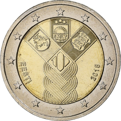 Estonie, 
            
               2 Euro, 
            
               100th Anniversary of the Baltic States