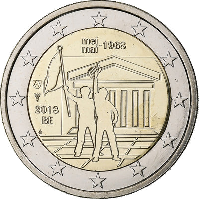 Belgique, 
            
               2 Euro, 
            
               Events of May 1968