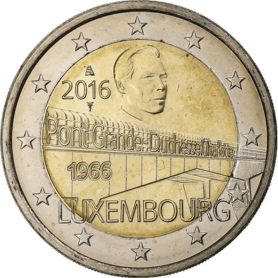 Luxembourg, 
            
               2 Euro, 
            
               50 Years of Grand Duchess Charlotte Bridge