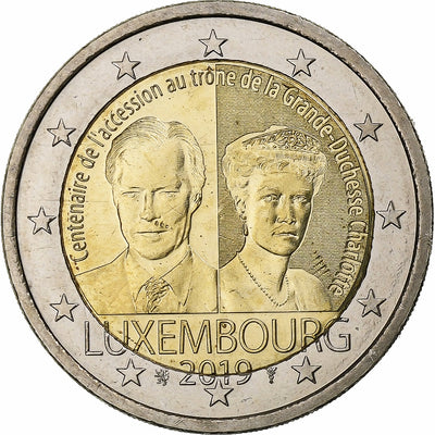 Luxembourg, 
            
               2 Euro, 
            
               Henri I Grand Duchess Charlotte