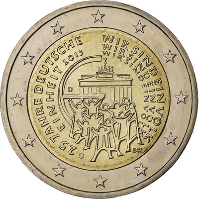 Allemagne, 
            
               2 Euro, 
            
               25 Years of German Unity