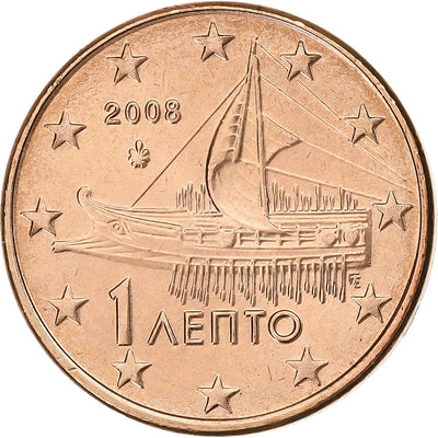 Grèce, 
            
               Euro Cent, 
            
               2008