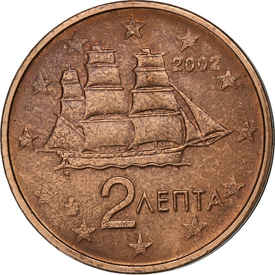 Grèce, 
            
               2 Euro Cent, 
            
               2002