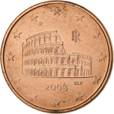 Italie, 
            
               5 Euro Cent, 
            
               2008