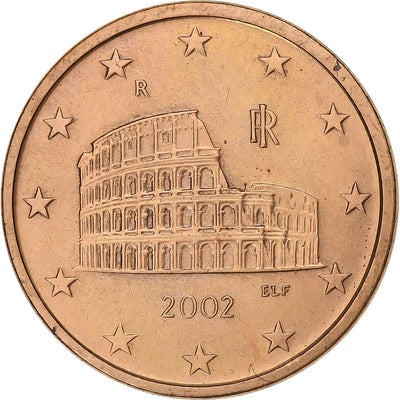 Italie, 
            
               5 Euro Cent, 
            
               2002