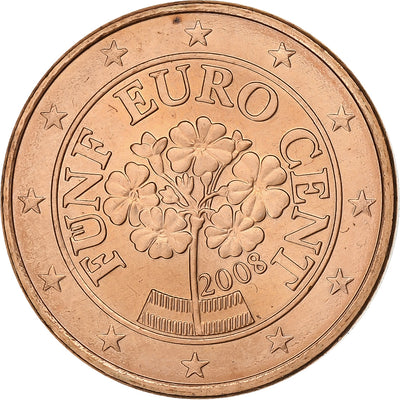 Autriche, 
            
               5 Euro Cent, 
            
               2008