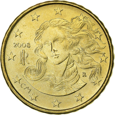 Italie, 
            
               10 Euro Cent, 
            
               2008