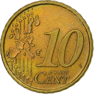 Italie, 
            
               10 Euro Cent, 
            
               2002