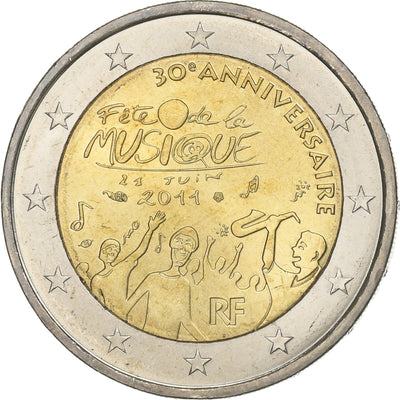 France, 
            
               2 Euro, 
            
               Fête Musique