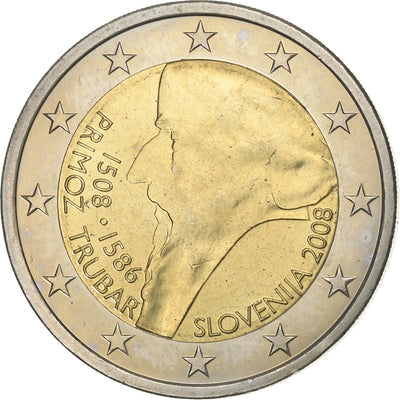 Slovénie, 
            
               2 Euro, 
            
               Primoz Tubar