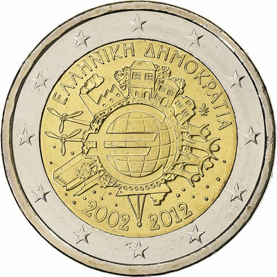 Grèce, 
            
               2 Euro, 
            
               €uro 2002-2012