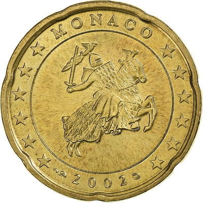 France, 
            
               Rainier III, 
            
               20 Euro Cent