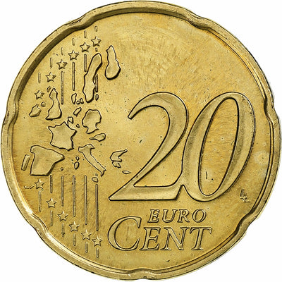 France, 
            
               Rainier III, 
            
               20 Euro Cent