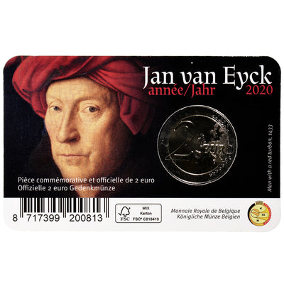 Belgique, 
            
               2 Euro, 
            
               Jan Van Eyck