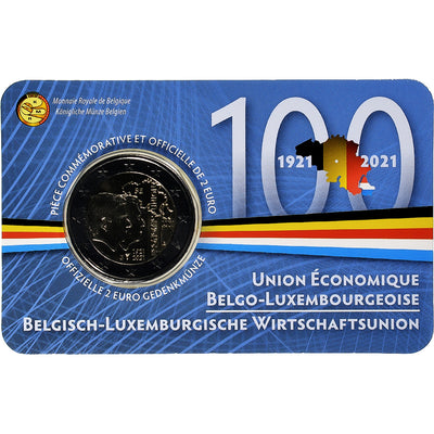 Belgique, 
            
               2 Euro, 
            
               Belgium-Luxembourg economic union