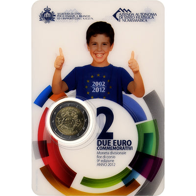 Saint Marin , 
            
               2 Euro, 
            
               10e anniversaire de l'euro