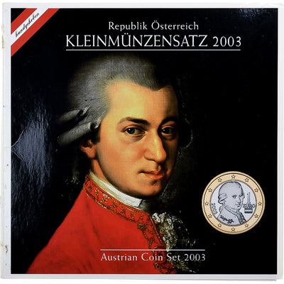 Autriche, 
            
               Set 1 ct. - 2 Euro, 
            
               Mozart